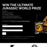 Win a 4K TV, 4K Player, Jurassic World 4K Box Set, Jurassic Merchandise from KICKS
