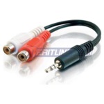 Meritline - 3.5mm Male to RCA R/L Female Stereo Audio Cab - 89c USD Posted