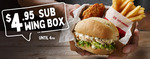 Sub Wing Box $4.95 (Daily Until 4pm) @ Red Rooster