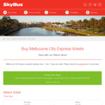 [VIC] Melbourne City Express Adult Ticket: Return $30 (RRP $32), One-Way $18 (RRP $19.95) @ Skybus