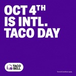 Buy One, Get One Free Tacos on Tuesday 4 October - in Stores Only @ Taco Bell