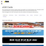 3%-7% off Store Gift Cards (eg $186 for $200 City Beach GC) @ RAA (South Australia)