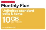 Kogan Mobile Small 10GB $15 Per Month Prepaid Plan: First Month $0.00 with eSIM, $2.00 with SIM Card (Delivered) @ Kogan