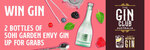 Win 1 of 2 bottles of SoHi Garden Envy Gin from the Gin Club