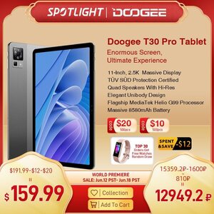 DOOGEE T30 Pro Tablet MediaTek Helio G99 11'' 2.5K TÜV Certified