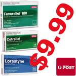 Hayfever Triple Pack: 10x Fexofenadine + 10x Loratadine (Exp 9/23) + 10x Cetirzine (Exp 10/23) $9.99 Delivered @ PharmacySavings