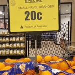 [VIC] Navel Oranges 20¢/kg @ Sacca's Fresh, Roxburgh Park