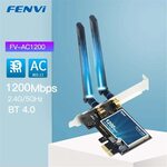 Fenvi Intel AC1200 WiFi & Bluetooth 4.0 PCIe Network Card US$7.52 (~A$11.50) Delivered @ Factory Direct Collected AliExpress