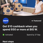 BIG W: $10 Cashback When You Spend $50 @ Commbank Rewards (Activation Required)
