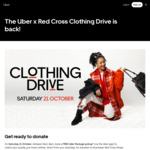 Donate Clothing - Collected & Delivered to Red Cross for Free (Saturday 21 October 2023) @ Uber (Booking via App Required)