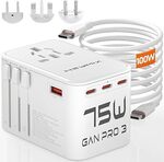 75W Universal Travel GaN Charger $27.50 (Was $54.99) + Delivery ($0 with Prime/ $59 Spend) @ Heymix Life via Amazon AU