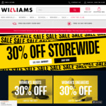 30% off Storewide + $10 Delivery ($0 with $65 Order for Members) @ Williams Shoes