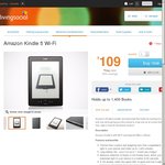 Amazon Kindle 5 with Wi-Fi: $109 Delivered