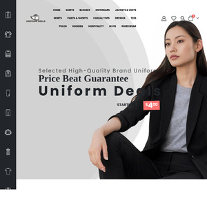 Fashion Biz Uniforms: Tees $4-$6, Polos $5-$6, Office Shirts & Blouses $10-$12 + Free Delivery over $100 @ Uniform Deals