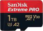 SanDisk 1TB Extreme PRO microSDXC Card + SD Adapter $142.76 Delivered @ Amazon AU ($135.62 via Officeworks Price Beat)