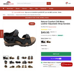 Natural Comfort Clift Mens Leather Sandals $29.95 (RRP $89.95) + Shipping @ Brand House Direct