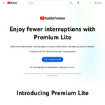 YouTube Premium Lite $0/First Month Then $8.99/Month @ YouTube