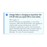 $10 off $30 Minimum Spend Online + Delivery ($0 C&C/ $200 Order) @ Vintage Cellars