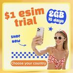 Travel eSIM 2GB for 15 Days for Europe, Asian Countries + More Countries A$2 @ ChillaxSIM