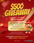 Win 1 of 3 $500 Voucher from David's Master Pot (Melbourne)