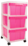 Initial 3 Drawer Storage Unit on Wheels - Pink $14.83 at Target