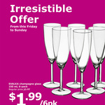 IKEA SVALKA Champagne Glass - $1.99/6 Pack (20th-22nd Sep) NSW/Qld/Vic only
