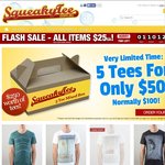 All Items on SqueakyTee.com.au $25ea