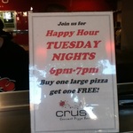 Crust Pizza Buy One Large Pizza Get One Large Pizza Free - Tuesdays 6pm-7pm - East Gosford Only