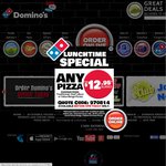 Dominos: Any 3 Pizzas + Garlic Bread + 1.25 Lt Coke Pickup at $19.95 until 13 April