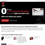 NAB 0% on Purchases for 12 Months on NEW Low Rate Card