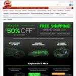 Shopping Express Razer Sale UP TO 50% off RRP + Free Shipping for Orders over $50