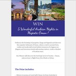 Win a 5 Night Trip to Oman for 2 People Valued at $10,000