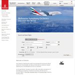 5-10% off Emirates Operated Flights from Melbourne: Promo Code AUBHX43 - Ends 31st December 2015