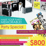 $800 Paparazzi Photo Booth Birthday Special (Save $400) | Eventure Booth | Sydney Only - Paparazzi Studios