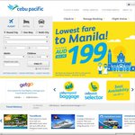Cebu Pacific - Return Flights Sydney to Manila $359.17 AUD 1/10/15 to 30/11/15