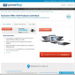 Dell Australia Products Cashback - $100 Cashback on Product Purchases Over $1500/3% Cashback Under $1500 @ PowerBuy IT