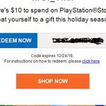Free $10 PSN Voucher to Use on US PlayStation Store for Existing Accounts