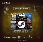 Win 1 of 10 $20 Steam Gift Cards from ZOTAC
