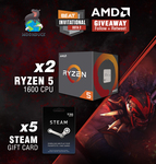 Win 1 of 2 AMD Ryzen 5 1600 CPUs or 1 of 5 USD$20 Steam Gift Cards from Beat eSports/AMD/MoonduckTV