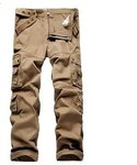 Charmkpr Causal Multi-pocket Outdoor Loose Solid Color Plus Size Cotton Cargo Pants for Men US$18.39 ($24 AUD) @ NewChic