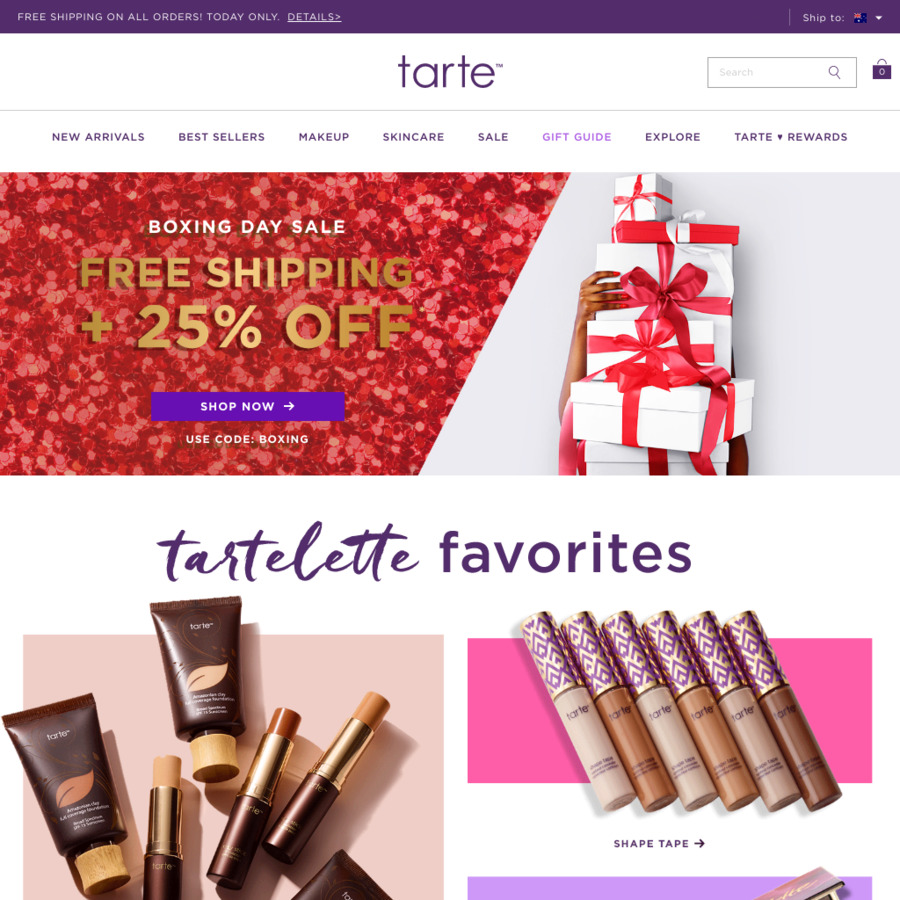 25 off Tarte Cosmetics + Free Shipping OzBargain