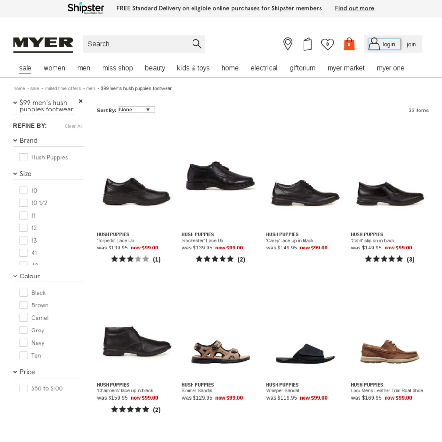 myer hush puppies mens shoes