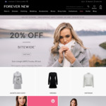 Forever New 20% off Sitewide (Combine with 10.5% Cashback (Was 4.2%) @ Shopback)