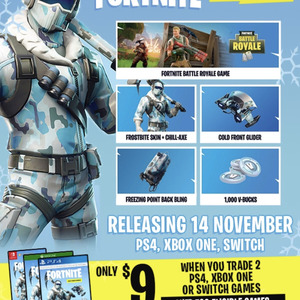 xb1 ps4 switch fortnite deep freeze bundle 9 when trading in 2 eligible games eb games ozbargain - fortnite v bucks eb games