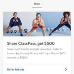 $500 Referral Bonus on ClassPass When You Refer 5 Friends (Originally $200) + Free 4-6 Fitness Classes upon Sign up