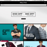 20% off Sitewide @ Politix (Applies to Full Priced Items, Online Only)
