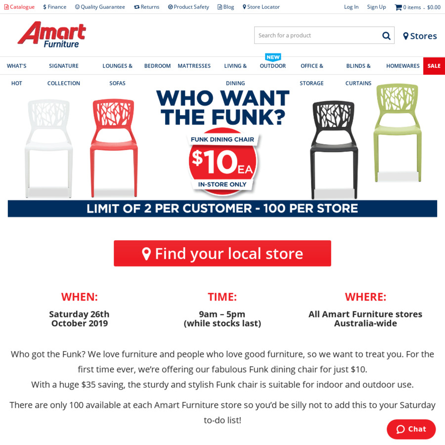 funk chairs amart