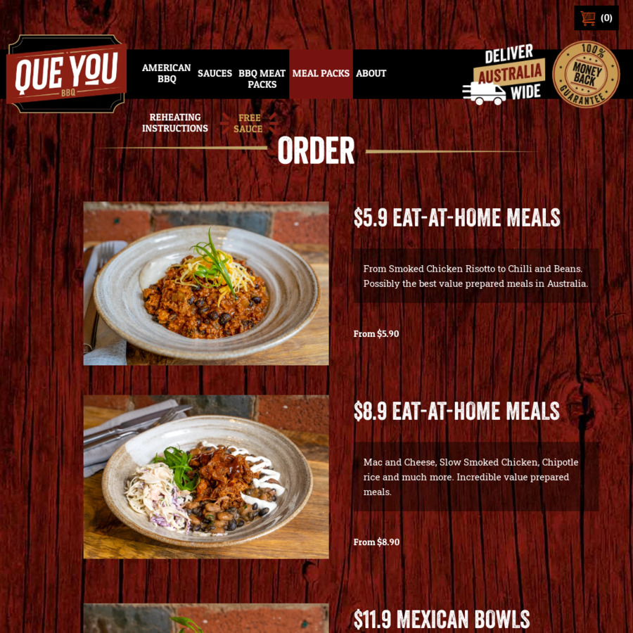 Eat-at-Home Meals from $5.90 (Min Order Qty 10) + Pickup or $10 to $35
