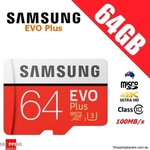 Samsung EVO Plus MicroSD 32GB $7.95 (Sold Out), 64GB $12.95 + Delivery @ Shopping Square