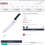 Victorinox Chefs Knife 19cm $43.89 + Delivery @ Nisbets